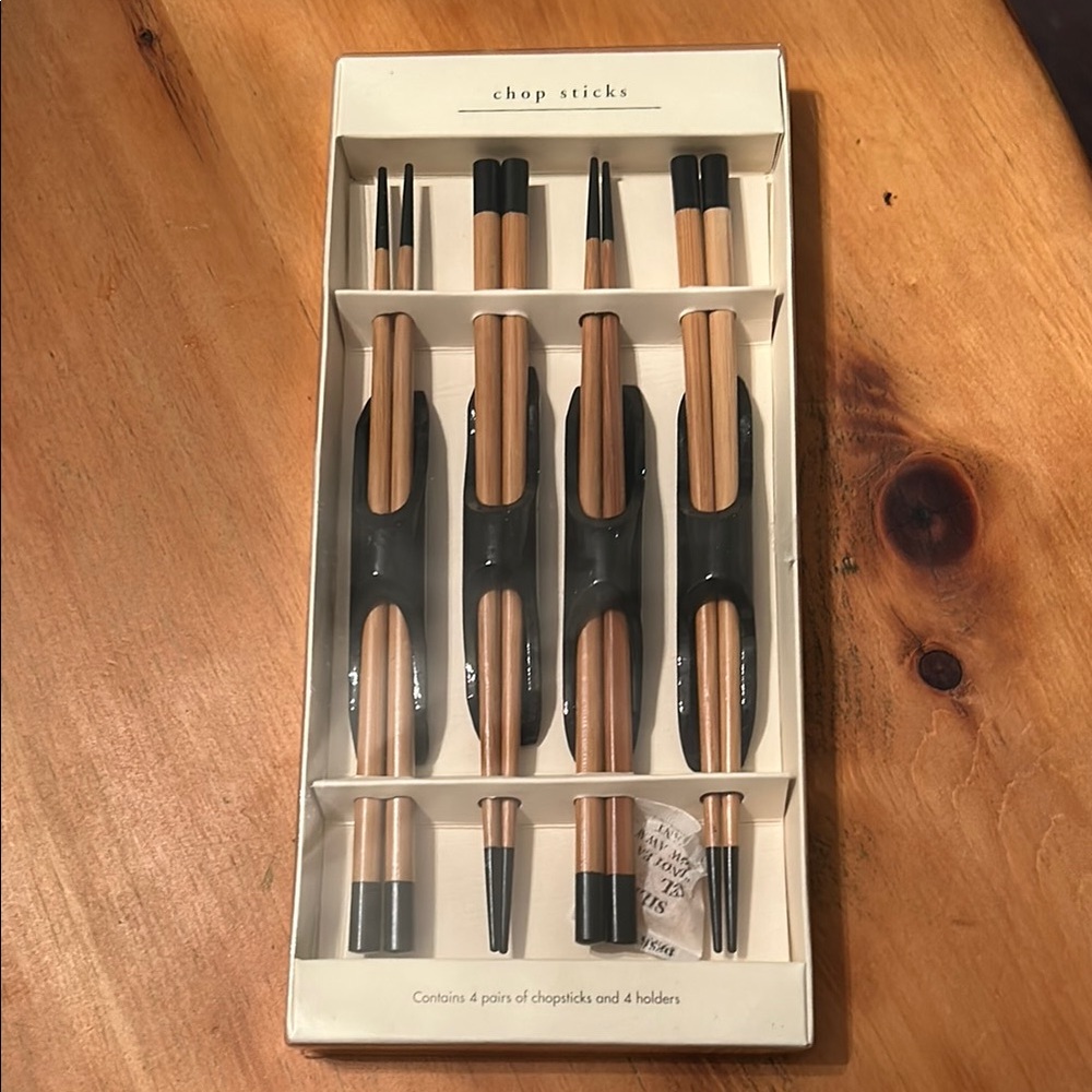 Pier 1 Black and Brown Chopsticks Set - NEW!!!